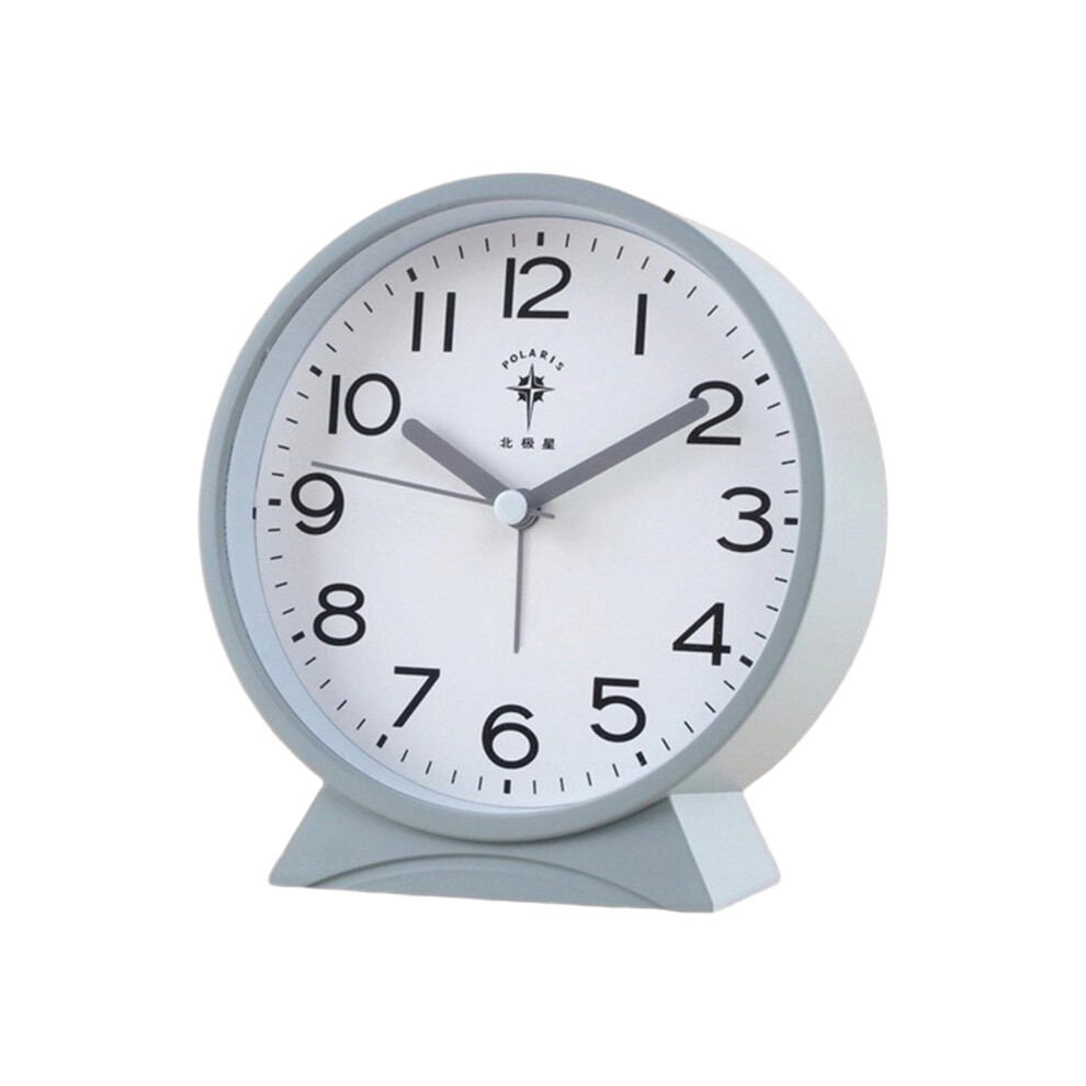 Gray Bedroom Quiet Analog Alarm Clock With Arabic Numerals And