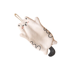 Cartoon katten vorm handdoek pluche stof superabsorberende-wit
