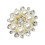 Pearls Rhinestones Embellished Cufflinks Clips-silver 1