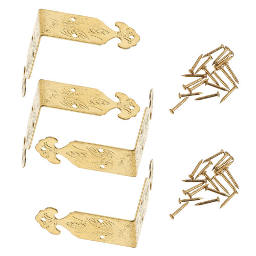 12Sets Goldene Messing Eckenschutz Möbel Ecke Schutz Box 1