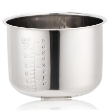 5L Stainless Steel Rice Cooker Inner Pot Replacement with Measuring Scale, Dishwasher Safe
