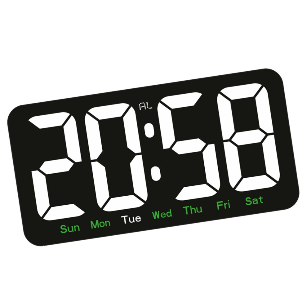 Digital Alarm Clock For Bedroom Electric Desk-Black Light White 7751000559939