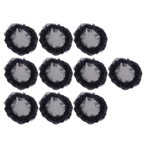 20Stk Haarnetz Elastischer Haarknoten Halter Damen Schwarz 2