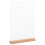 4Stk Eleganter Acryl Schildhalter Mit Holzfuß Display Stand 1