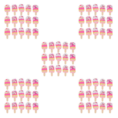 100Stk Leichte Polymer Eiscreme Charms Für Scrapbook & Haarband 2