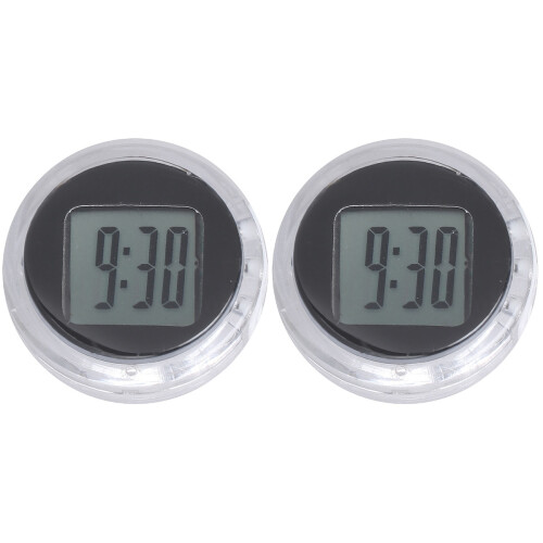2Stk Armaturenbrett Uhr Schwarz Selbstklebend Digital 1