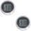 2Stk Armaturenbrett Uhr Schwarz Selbstklebend Digital 6
