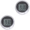 2Stk Armaturenbrett Uhr Schwarz Selbstklebend Digital 3