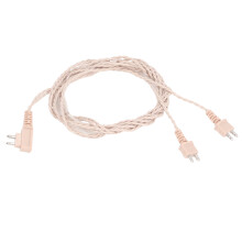 Câble électrique vintage en tissu, extrémités dénudées prêtes à être câblées, cordon de lampe torsadé de calibre 18 recouvert de tissu