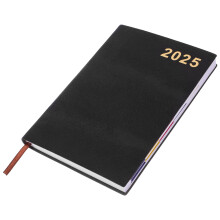 3Stk Tagesplaner Schwarz PU-Leder Schreibtisch Notizbuch Für Termine