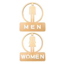 8Stk Premium Acryl Wc Schild Unisex Goldhaftend Für Geschäft Büro