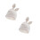 2St Dames Wintermuts Gebreid Wit Chenille Warm Met Konijn Oor Design 4