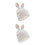 2St Dames Wintermuts Gebreid Wit Chenille Warm Met Konijn Oor Design 5