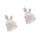 2St Dames Wintermuts Gebreid Wit Chenille Warm Met Konijn Oor Design 7