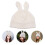 2St Dames Wintermuts Gebreid Wit Chenille Warm Met Konijn Oor Design 11
