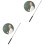 2St Draagbare Telescopische Zwarte Pointer Whiteboard 4