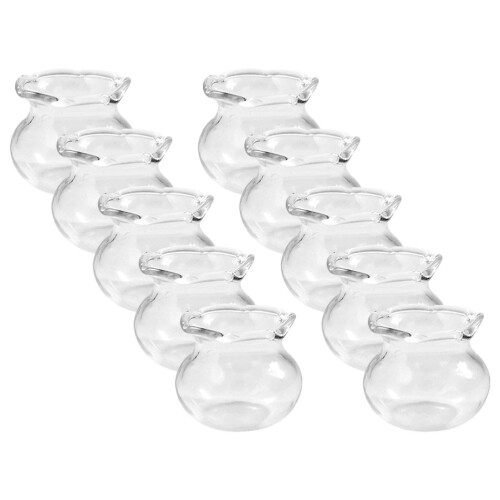 40Ud Mini De Peces De Vidrio Transparente Para Manualidades