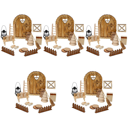 5Jgo Muebles Miniatura De Madera Y Accesorios Para 2