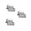 3Pièces Kit Rail Jouet Enfant Décor Train Gris 5