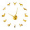 DIY Wall Clock,Frameless Large 3D DIY Wall Clock Set-Gold 1