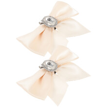2Paia Clips Scarpe Fiocco Beige in Per Scarpe E