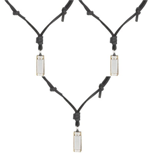 3Pcs Handmade Black Harmonica Pendant Necklace for Party and Gift 2