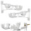 2Ud Soportes Dobles De Aluminio Para Barras De 10