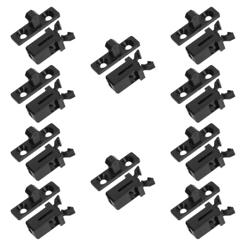 20Sets Duurzame Afvalbak Vergrendelclips Zwart ABS Metaal 2