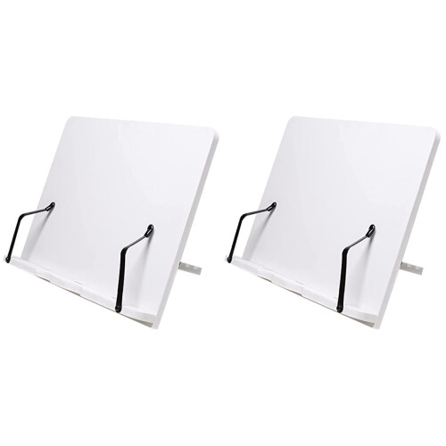 2Pz Legno Bianco Porta Libro Per A E Esposizione 1