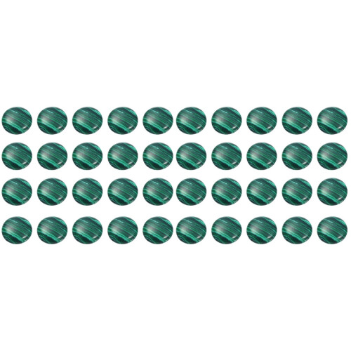 40Pièces Cabochons Verre Malachite 12Mm Vert Pour Artisanat 1