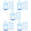 150Pièces Mini Bleu Décorations Suspendues Pour Bébé 8