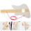16Set Set Musicale Chitarra in Legno Beige Per Bambini Da Decorare 11