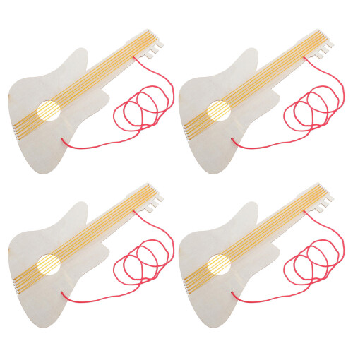 16Set Set Musicale Chitarra in Legno Beige Per Bambini Da Decorare 2