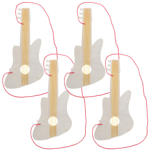 16Set Set Musicale Chitarra in Legno Beige Per Bambini Da Decorare 1