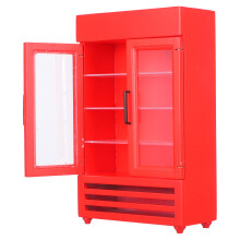 2Pz Miniatura Rosso Legno Per Arredamento Casa Bambola E Diorama