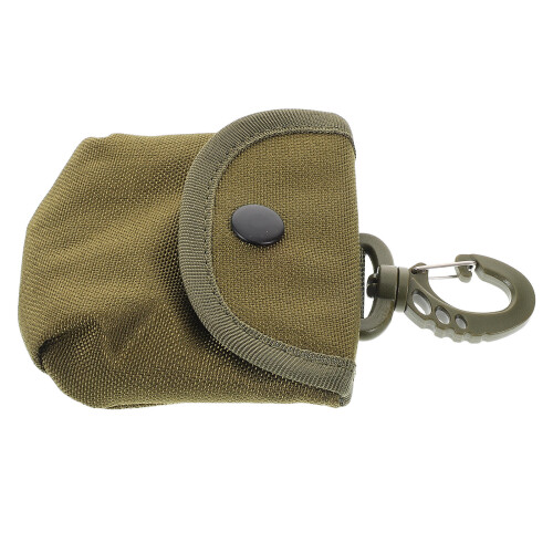 3Ud Mini Pouch Verde Resistente Con Gancho Para Llaves Y Monedas 2
