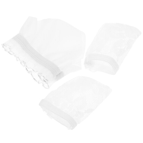 3Set Abbigliamento Bianco Per Bambola Con Set E Calze in Cotone