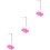 3Pièces Porte- Accessoire Machine Rose 5