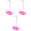 3Pièces Porte- Accessoire Machine Rose 3