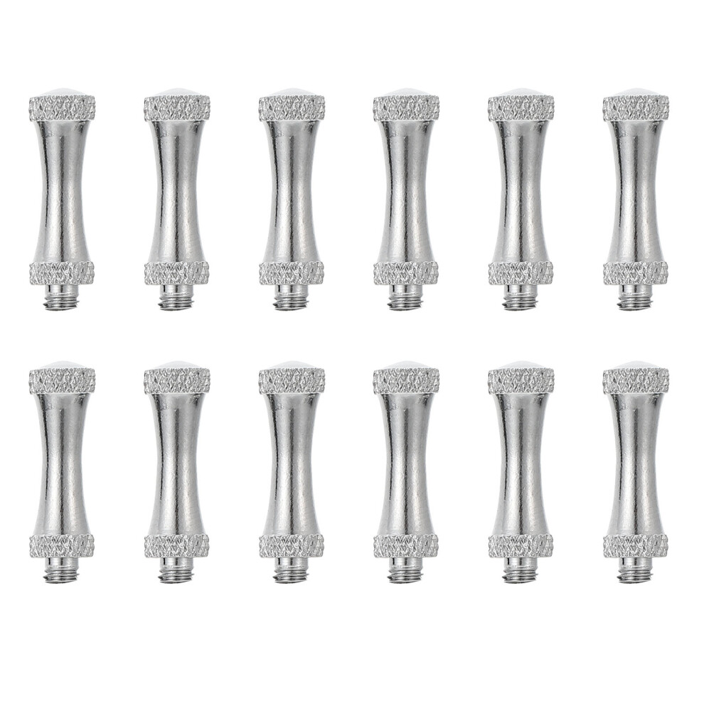 24Pcs Removable Finger Rest Silver Scissor Tail Nails For Hair Styling 3591263186060