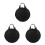 3Pièces Sac Noir Pour Tambour Portable Accessoires 6
