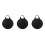 3Pièces Sac Noir Pour Tambour Portable Accessoires 3