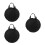 3Pièces Sac Noir Pour Tambour Portable Accessoires 8
