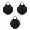 3Pièces Sac Noir Pour Tambour Portable Accessoires 7