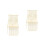 2Pz Sospeso Macramè Beige in Cotone Per E Studio 6