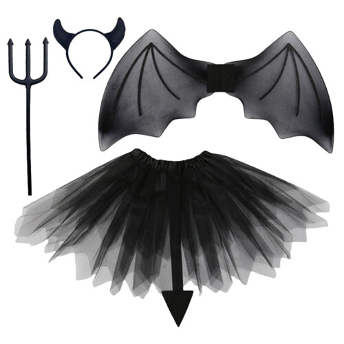 3Set Costume Bambini Con E Gonna Per Feste