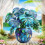 Modern Stained Acrylic Potted Flowers Window Hanging-05 7