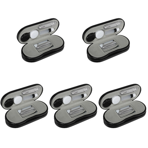5Conjuntos Para Lentes De E Portátil Preta PU 2