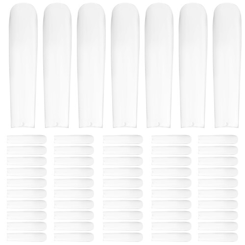 2016Pz Tips Unghie Ovali Full Cover Trasparenti Materiale ABS Per Casa 2
