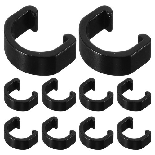 60Pz Supporti C Clip in Alluminio Nero Per Bici 1